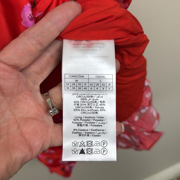 NEW ROTATE Floral Printed Mini Ruffle Dress 6 - Picture 8 of 16